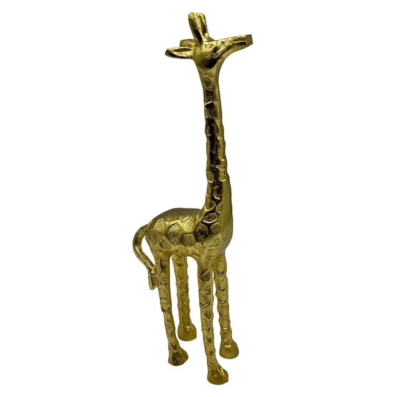 Decorative Handmade Aluminum 13 inch Giraffe Sculpture - 4.5 x 2 x 13 in