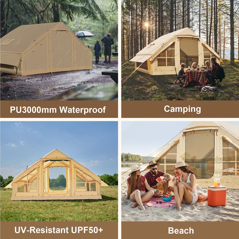 DoCred Inflatable Tent with Pump, Extra Large Inflatable House Tents