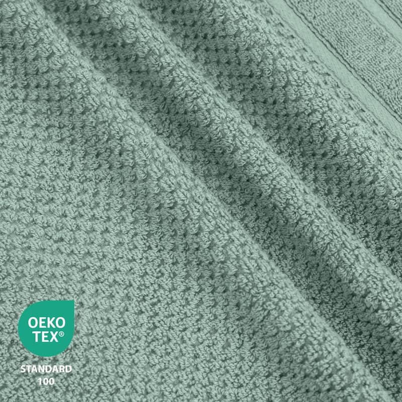 Feather and Stitch NY 650 GSM Premium Cotton 6 Piece Towel Set Super Absorbent Quick Dry Spa Quality