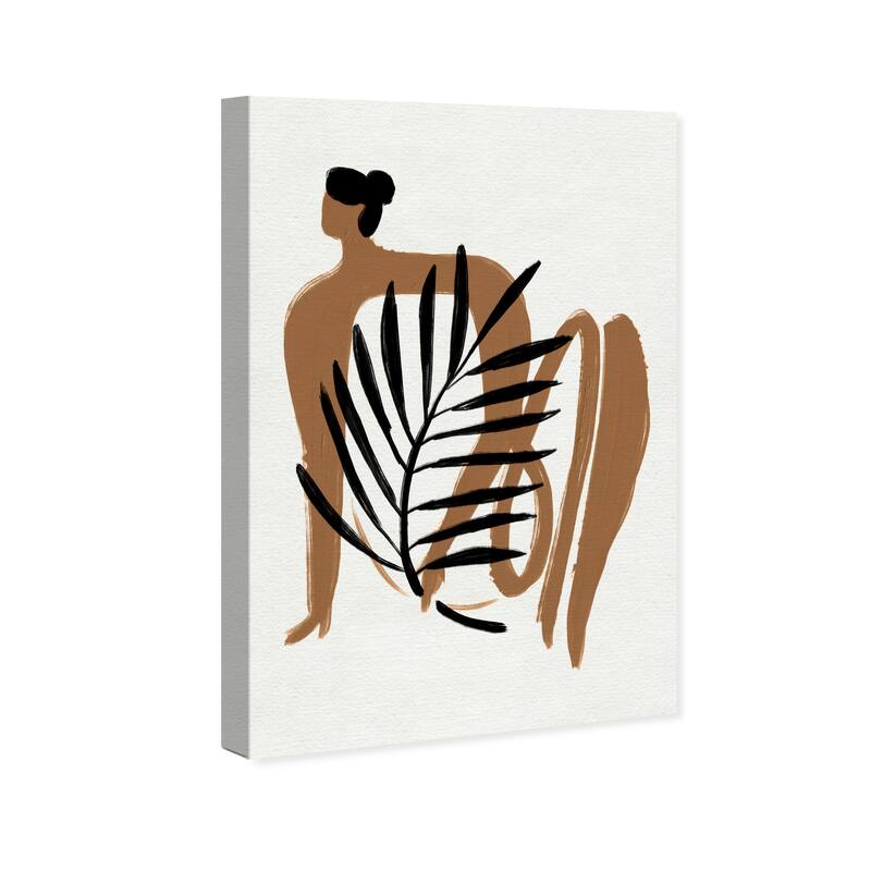 Wynwood Studio Canvas Abstract Pressed For Love Brown and Amber Modern & Contemporary Wall Art Canvas Print