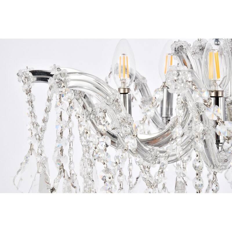 Fleur Illumination Flush Mount D:24in H:17.5in Lt:6 Chrome Finish