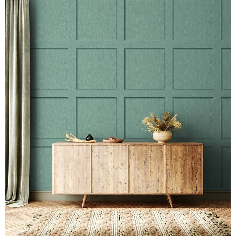Stacy Garcia Home Squared Away Peel and Stick Wallpaper - 20.5 in. W x 18 ft. L - Sea Green