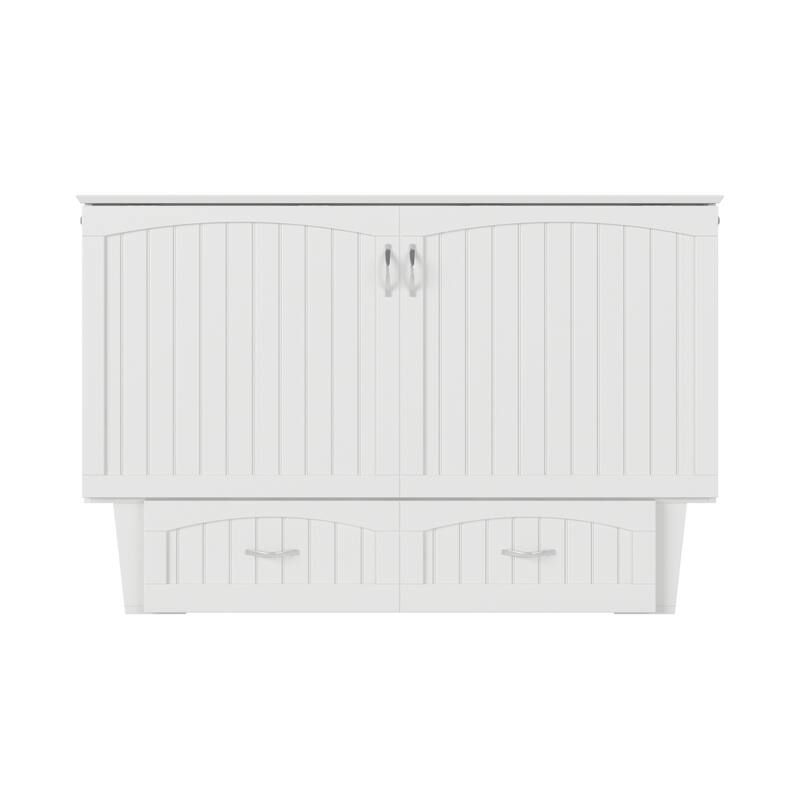 Murphy Bed Chest - Storage Drawer & USB Charger - Space Saving Furniture