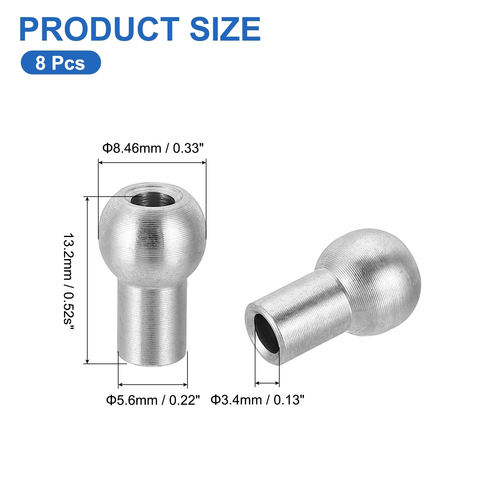 8 Pcs Gym Wire Rope Stopper, Cable Ball Stopper for 5mm Cable Gym - Silver