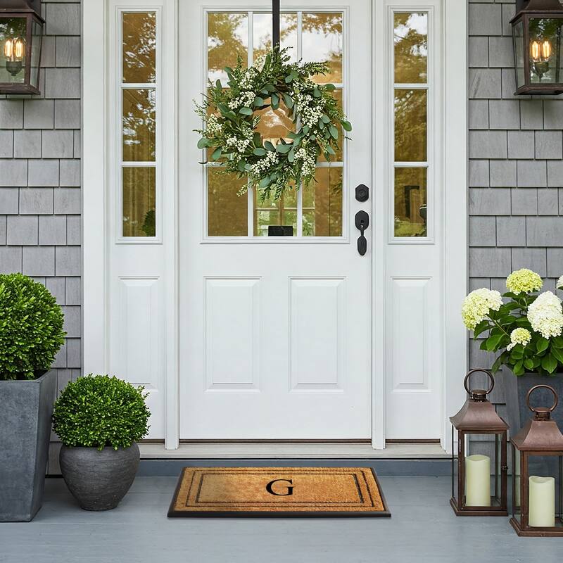 A1HC Natural Coir & Rubber Door Mat, Heavy Duty, Dirt Trapping, Long-Lasting Entrance Doormats,Thick & Durable Outdoor Entry Mat