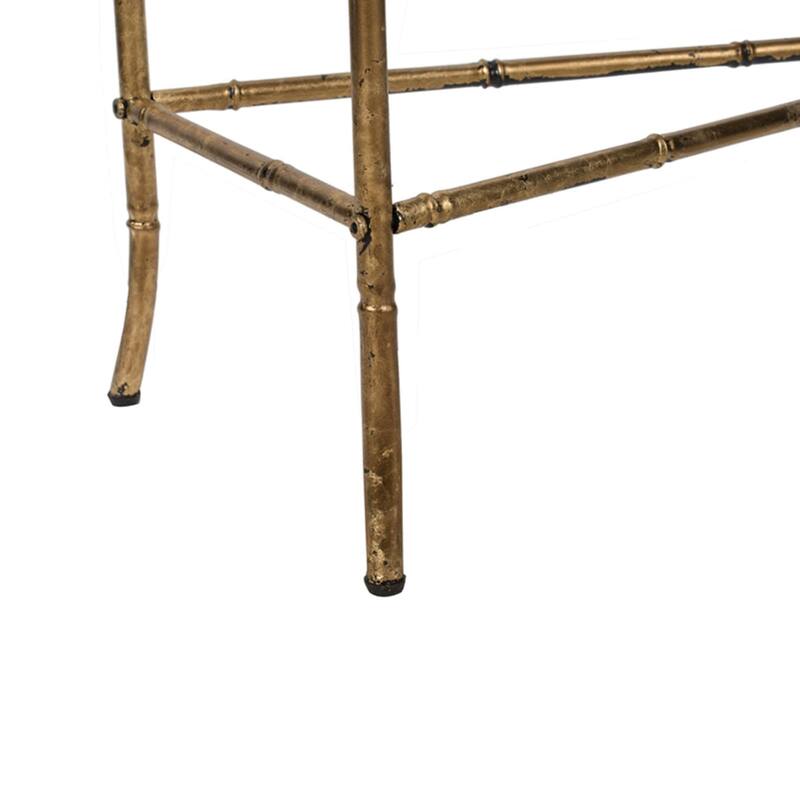 Mirrored Rectangular Console Table - 56.25" - Antique Gold