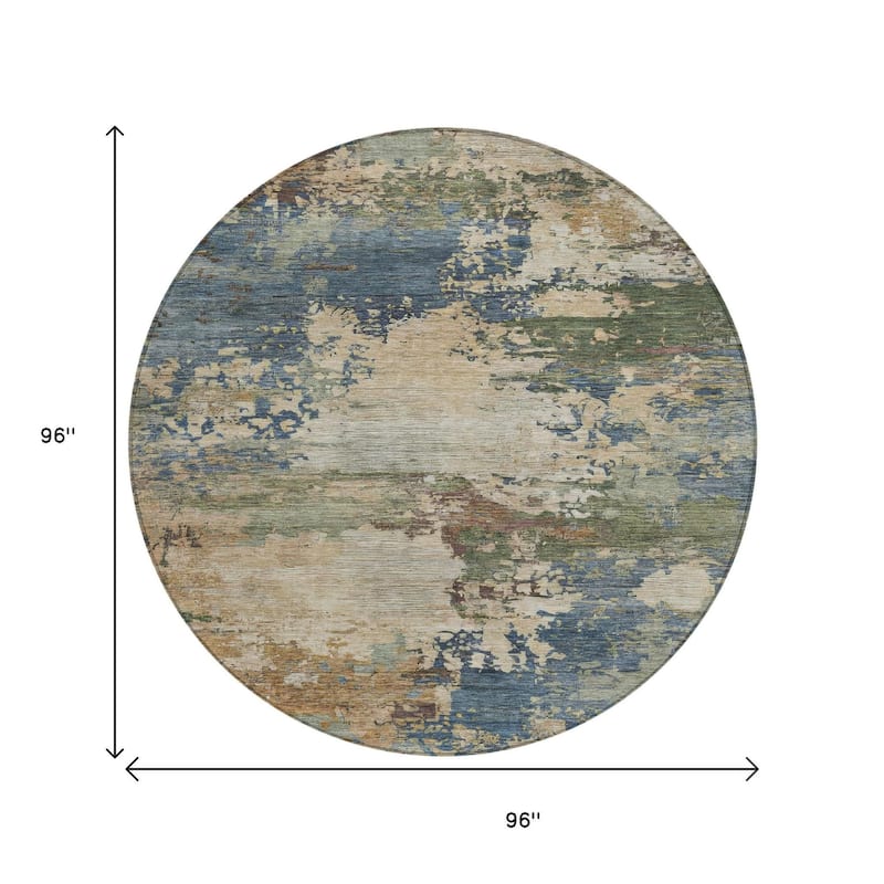HomeRoots Abstract Transitional Rectangle Outdoor Rug