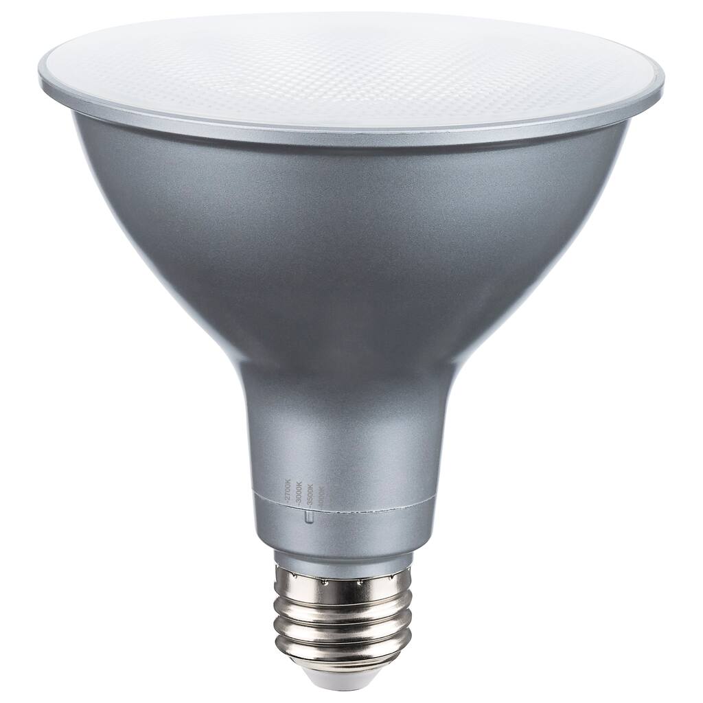 21W PAR38 LED 27K/30K/35K/40K/50K CCT Selectable Medium Base 120V - Silver