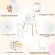preview thumbnail 9 of 8, Gymax Kids Vanity Set w/ Lighted Mirror Princess Makeup Dressing Desk