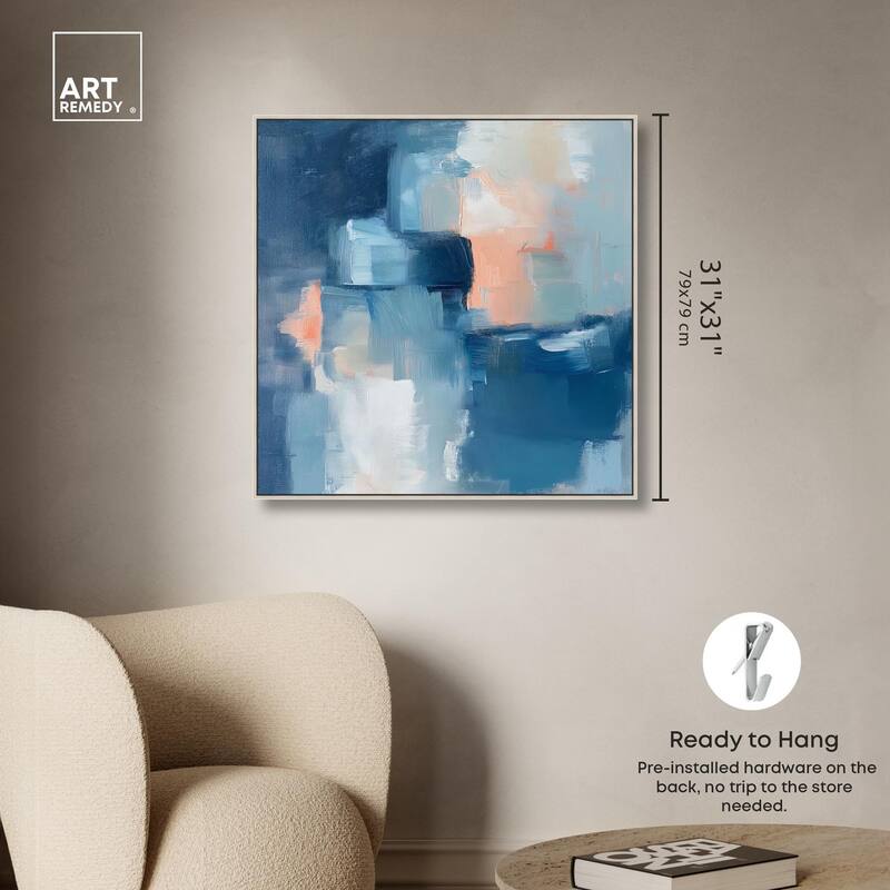 Whispering Blue I Canvas by Art Remedy