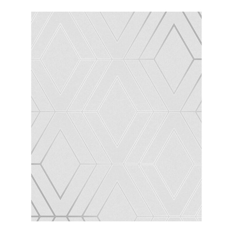 Advantage Adaline Light Grey Geometric Wallpaper - 20.5 x 396 x 0.025