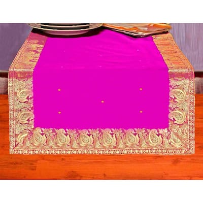 Violet Red - Hand Crafted Table Runner (India)