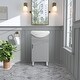 preview thumbnail 13 of 23, 18-inch mini bathroom cabinet with ceramic sink
