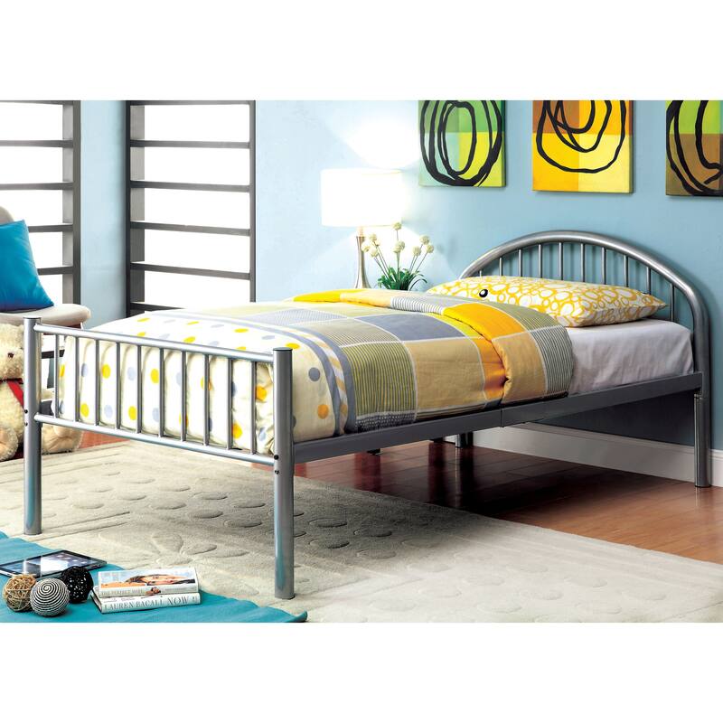 Hind Modern Full Metal Single Arch Panel Kid Bed by Furniture of America