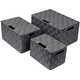 preview thumbnail 2 of 9, Storage Box Woven Basket Bin Container Tote Cube Organizer Set Stackable Shelf Organizer Built-in Carry Handles (3-Piece) Grey
