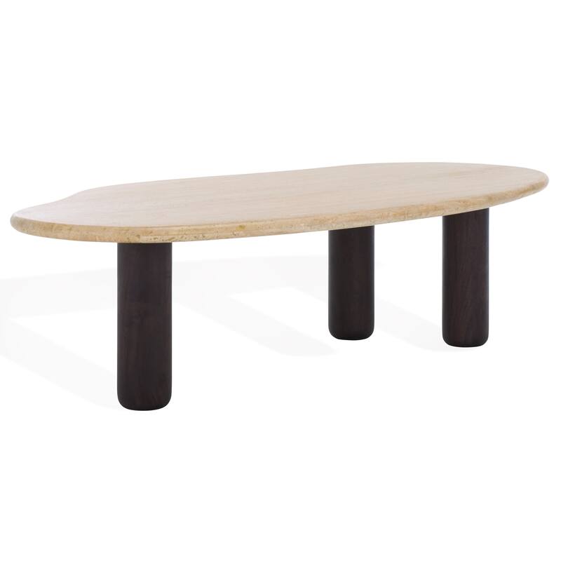SAFAVIEH Couture Celestyn Travertine Coffee Table - 50"W x 24"D x 14"H