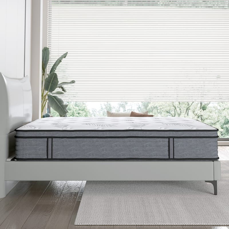 14 inch Firm Twin Size Cool Gel Memory Foam Hybrid Mattress in a Box for Small Bedrooms