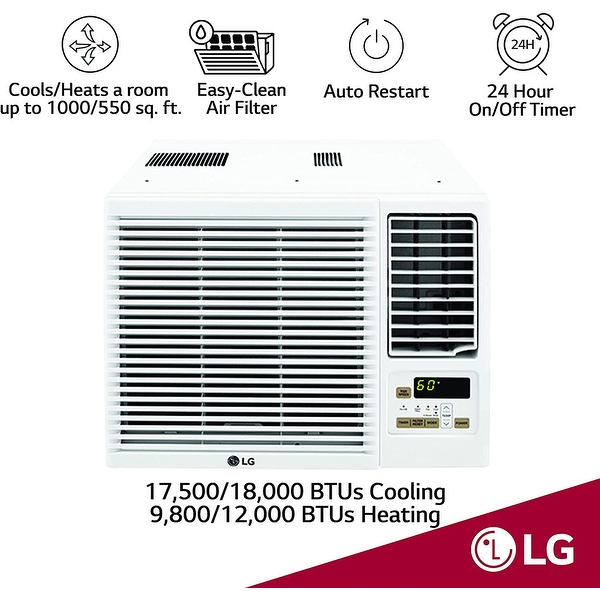 Lg window air shop conditioner with heat