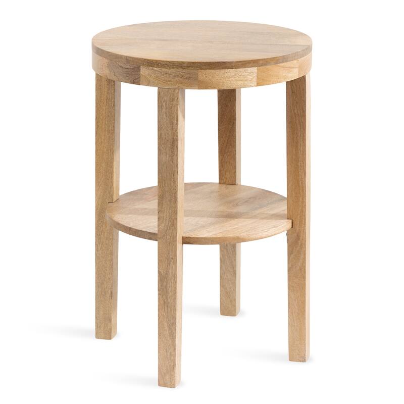 Kate and Laurel Talcott Round Wood Side Table - 16x16x24 - Natural