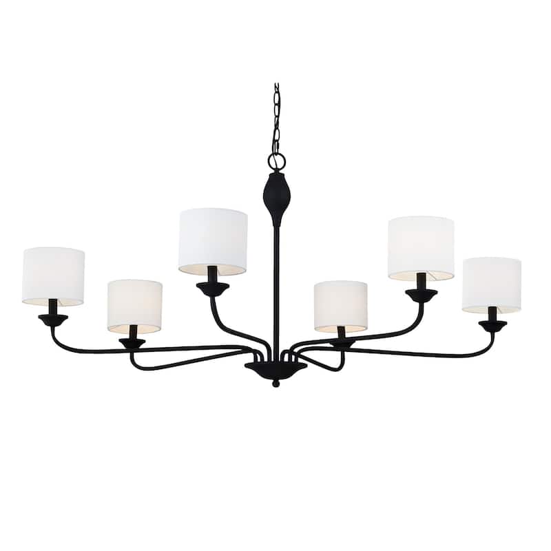 Monica 6-Light Chandelier, Black
