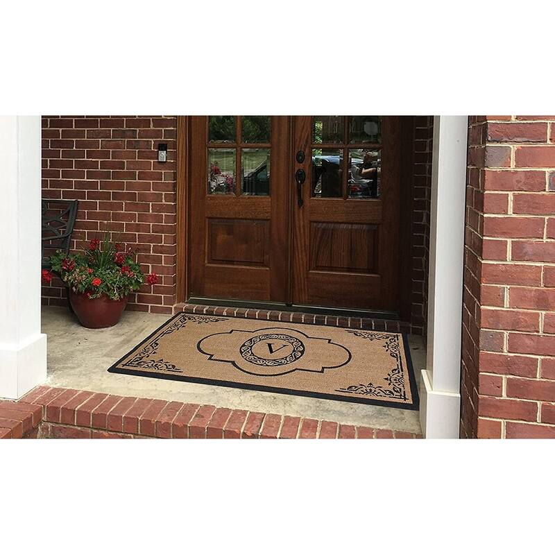 A1HC Abrilina Hand Crafted Heavy Duty Outdoor Monogram Doormat 36"X72"