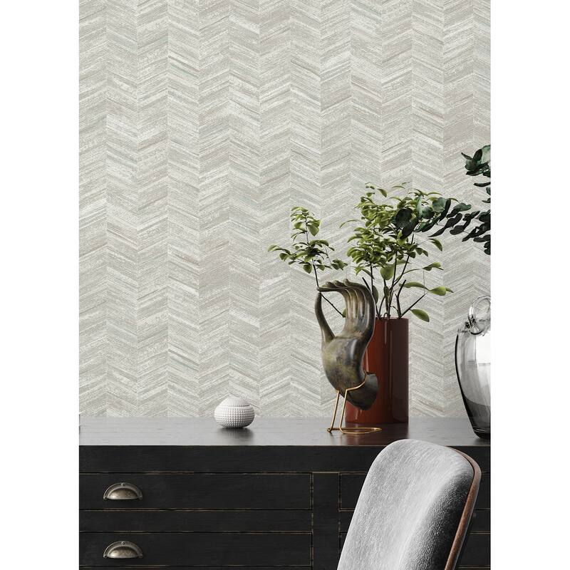 Advantage Tatlin Grey Chevron Wallpaper