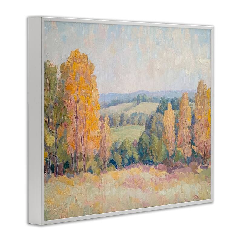 Stupell Countryside in Autumn Framed Giclee Art Design By Petal Prints Design