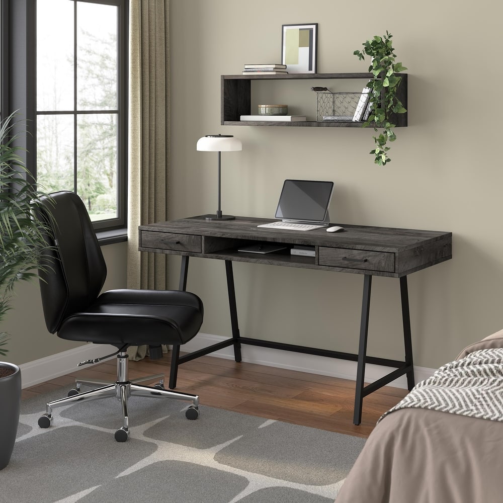 Bush Furniture Steele 54W Writing Computer Desk with Storage