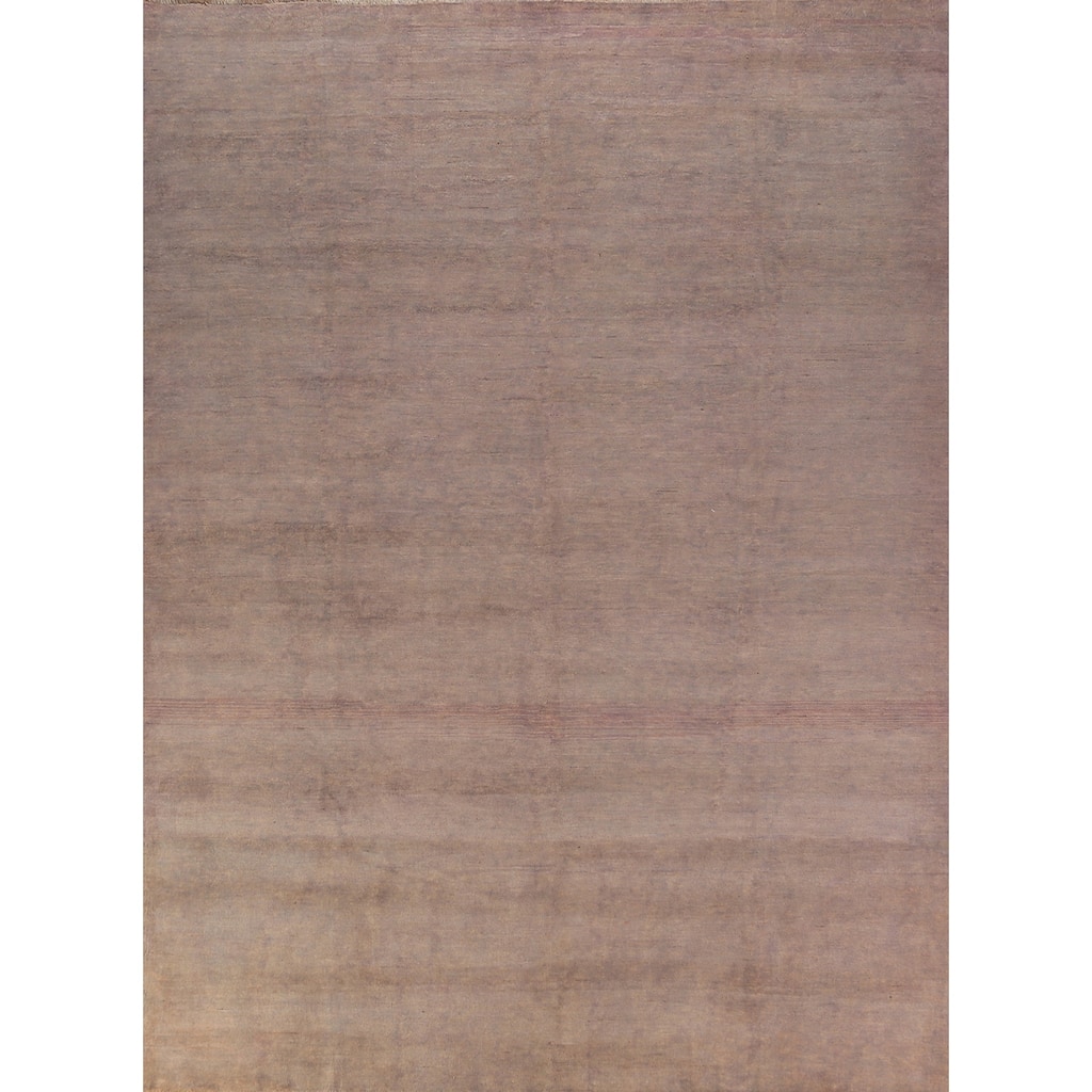 Grays & Beige Gabbeh Oriental Area Rug Hand-Knotted Wool Carpet - 9'3" x 11'7"