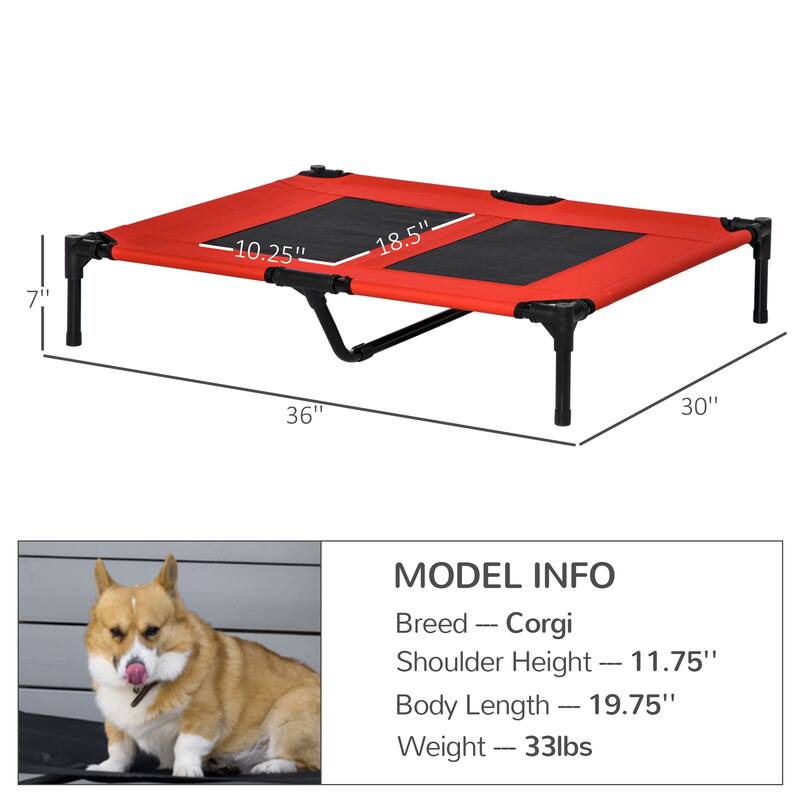 Pawhut 36" x 30" Elevated Dog Bed / Pet Cot