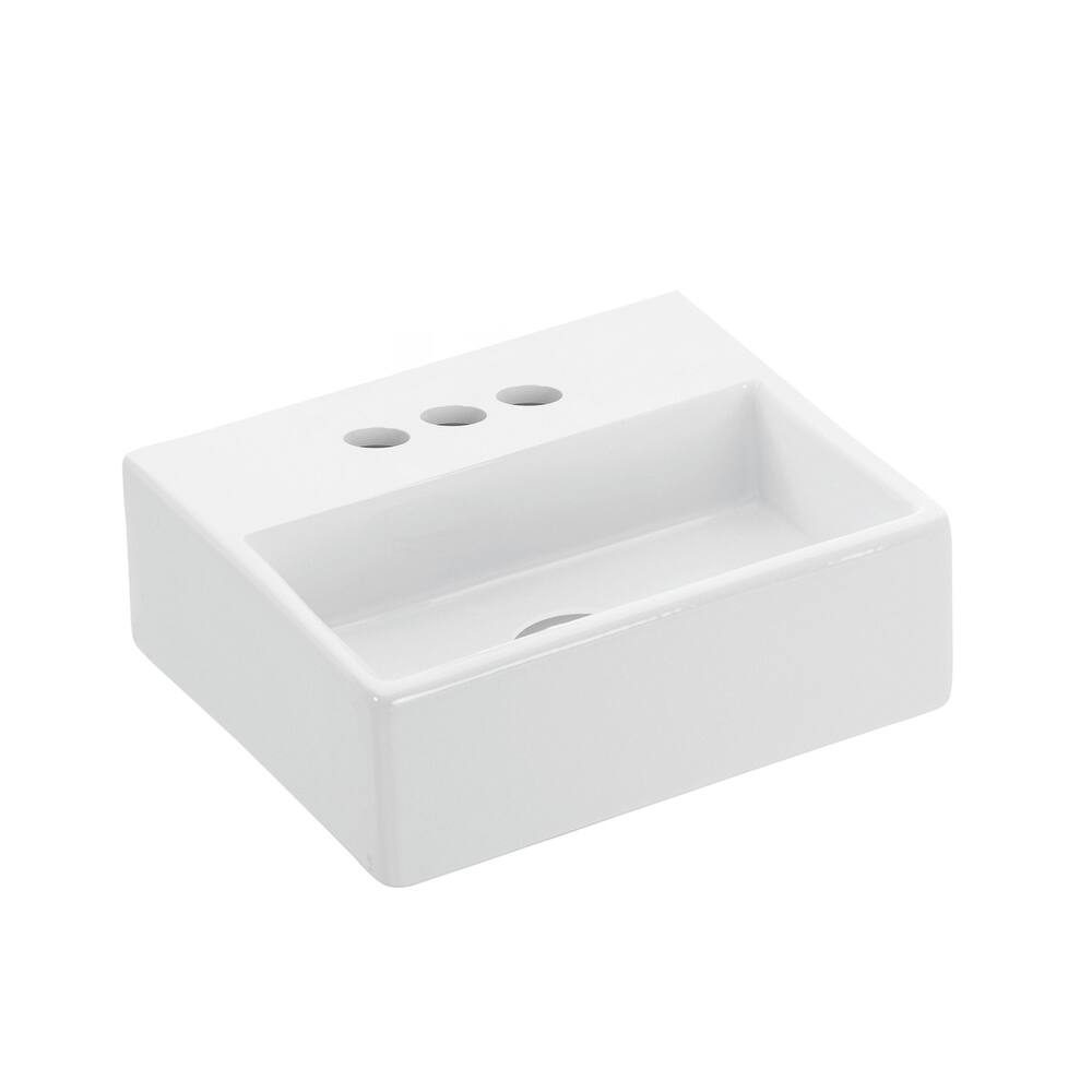 WS Bath Collections Quattro 13" Rectangular Ceramic Vessel or Wall