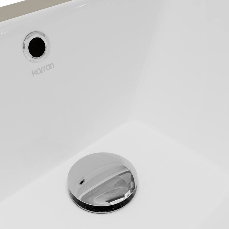 Karran 16-3/4" Undermount Vitreous China Bathroom Sink In White