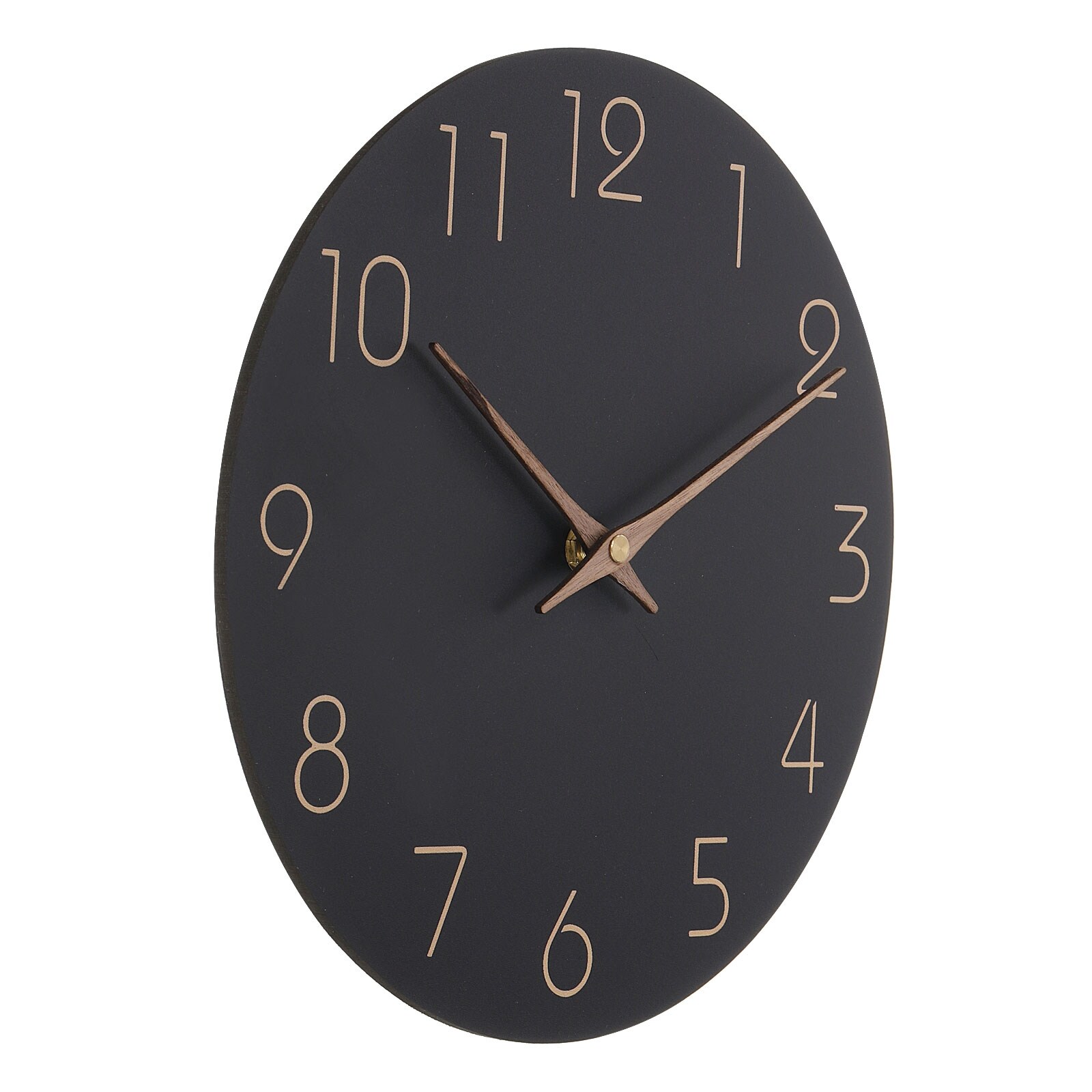 12 Inch Wall Clock, Silent Round Clocks Modern Style Wooden Clock