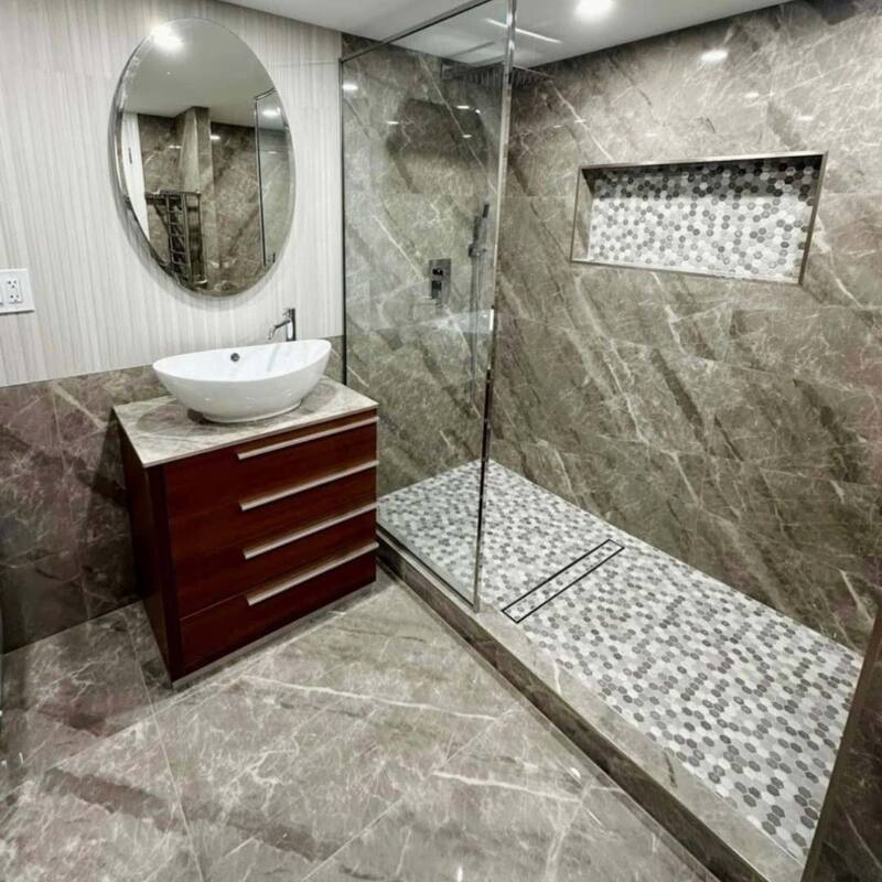 The Tile Life Eterna Hex 1x1 Glass Mosaic Floor & Backsplash Wall Tile - 4x4 Sample - Grey