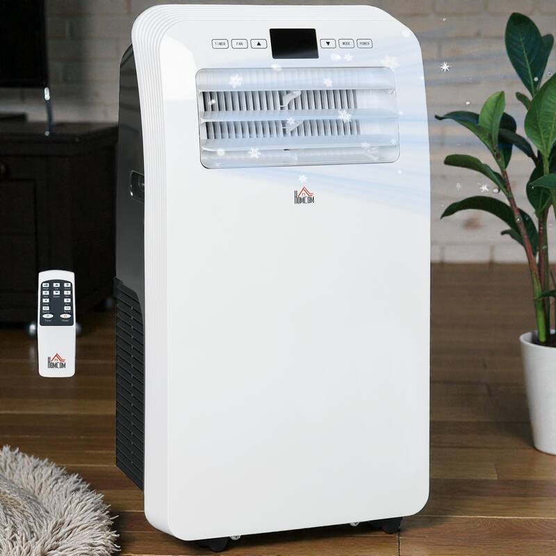 12000 BTU Portable Air Conditioner with Dehumidifier, 3-in-1 Room AC for Up to 550 Sq Ft, Remote, Timer - White