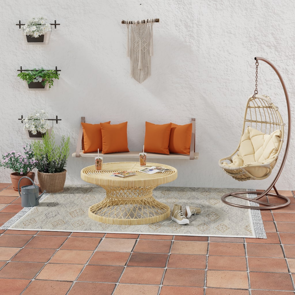 Sunbrella 16" x 16" Rust Solid Outdoor Throw Pillow - Set of 2 - 16'' L x 16'' W x 4'' H