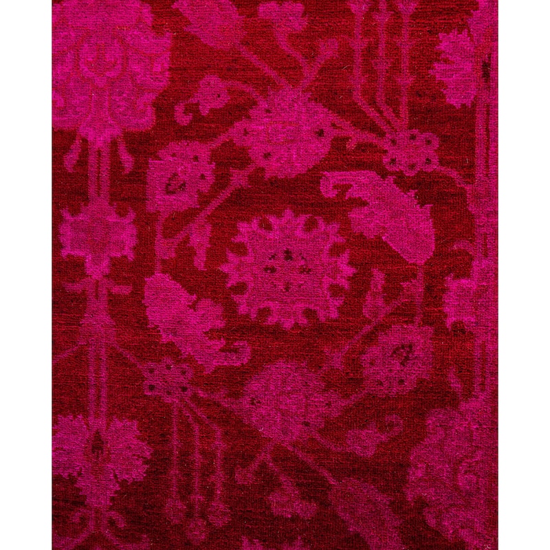 Overdyed One-of-a-Kind Hand-Knotted Area Rug - Pink - 4' 1" x 6' 1"