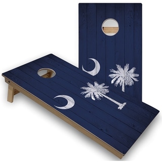 Solid Wood Cornhole Boards - South Carolina Flag Design