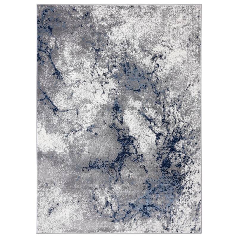 Luxe Weavers Modern Abstract Blue 5x7 Area Rug for Bedrooms and Living Rooms