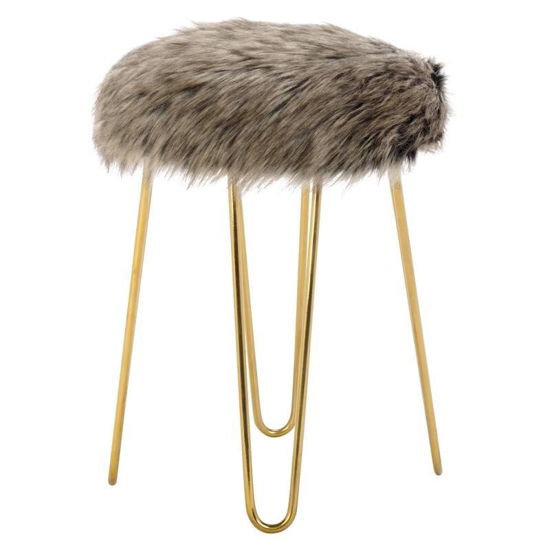 SAFAVIEH Caspian Hairpin Leg Foot Stool - 13"W x 13"D x 19"H