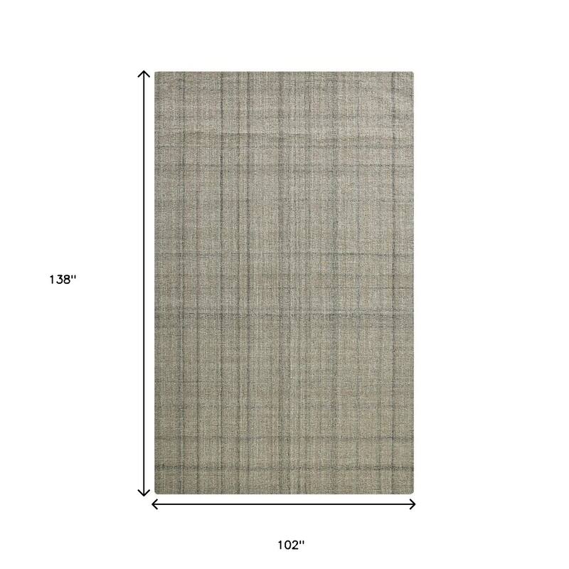 HomeRoots Plaid Transitional Rectangle Area Rug