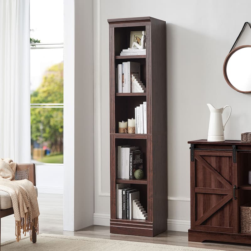 Halston 72.5" Tall Modular Bookcases Bookshelves 5-Tier Display Shelves Organizer and Storage