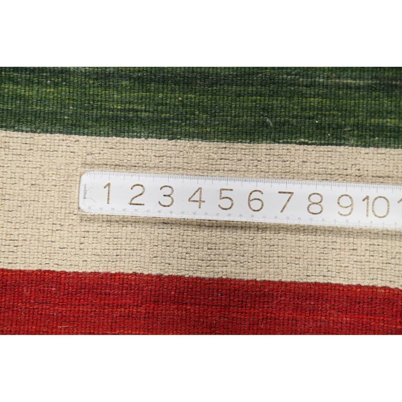 Brown Tribal Gabbeh Indian Accent Rug Handmade Wool Carpet - 3'11"x 5'7"