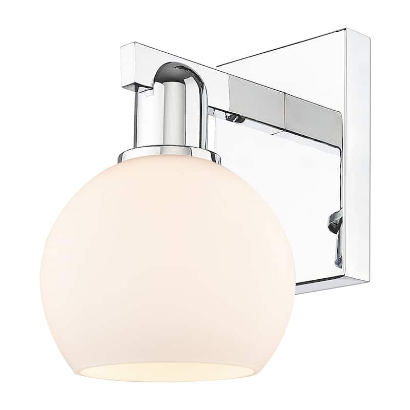 Innovations Lighting 716-1W-10-6 Athens Sconce Athens 10" Tall Wall - Polished Chrome / Matte White