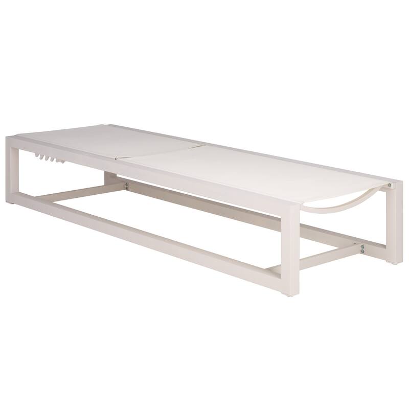 SAFAVIEH Outdoor Living Logan Aluminum Lounger - 79"W x 27"D x 14"H