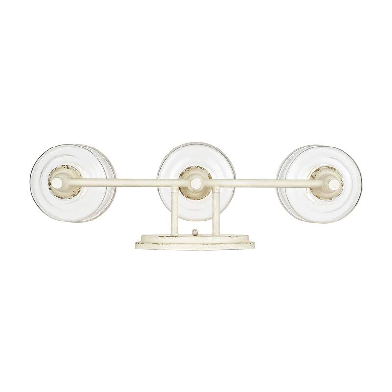 Golden Lighting Keating 3-light Vanity in Antique Ivory - White