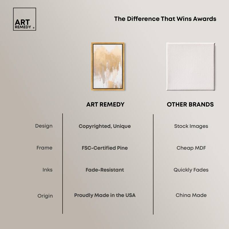 Soft Grey Glam Gold II Canvas by Art Remedy
