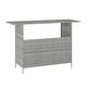 preview thumbnail 5 of 23, Indoor/Outdoor Wicker Rattan Patio Bar Counter Table with Two Shelves