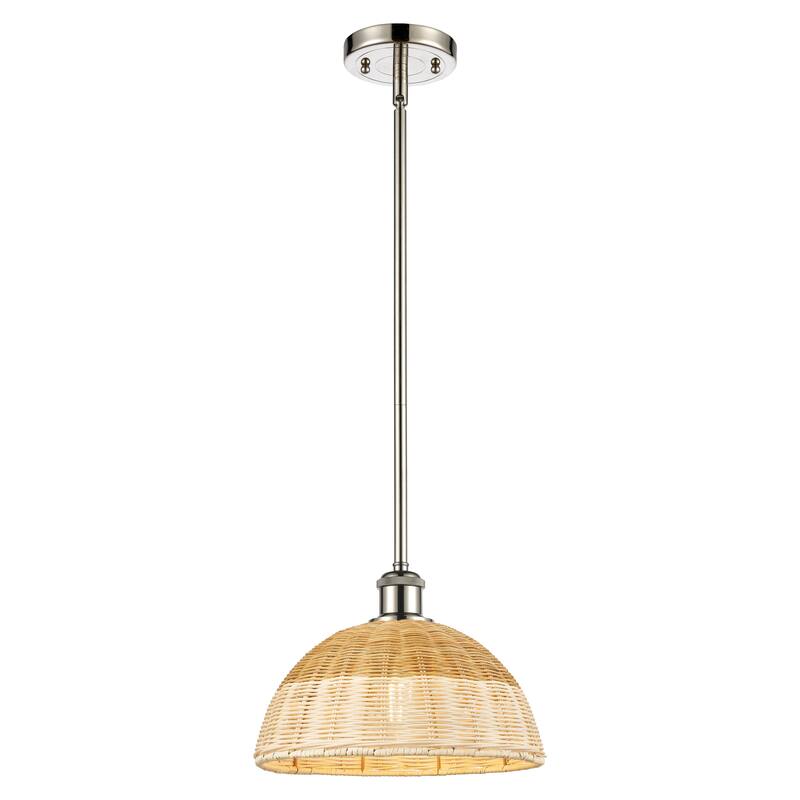 Innovations Lighting Endless Possibilities Ballston - Bristol Natural II - 1 Light 12" Stem Hung Mini Pendant - Brushed Satin Nickel