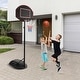 preview thumbnail 2 of 5, 5.5 to 7.5 FT Adjustable Portable Basketball Hoop System with Anti-Rust Stand and Wheels - 32.5" x 24" (L x W)